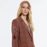 Blazer de mujer estampado cuadros Andam