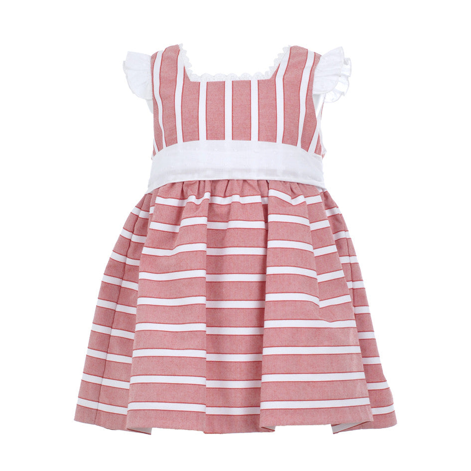 Vestido bebe niña con braga de plumeti blanco La Ormiga. Comprar online –  Enlazadas A Mi Manera